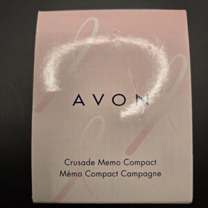 NWT Avon Crusade Memo Compact Pink Ribbon Rhinestone – Y2K (2006)